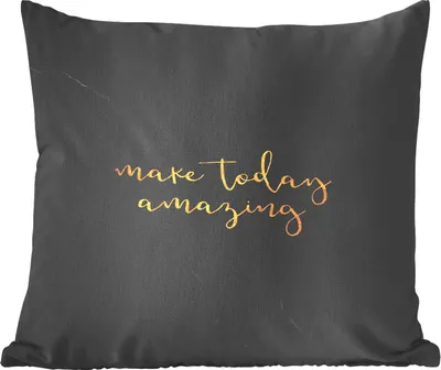 Produktbild von MuchoWow® Zierkissen Sofakissen Wohnzimmer Dekokissen 50x50 cm Zitate - Sprichwörter - Gold - Marmor - Komfort - Sofakissen