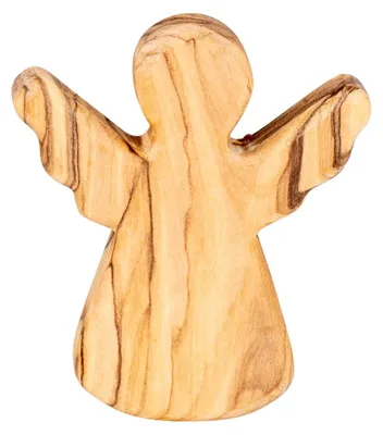 Produktbild von Schutzengel Figur Olivenholz 5cm Glücksbringer Handschmeichler Engel Geschenk