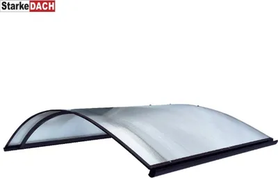 Obrázok produktu pre Hliníková strieška STARKEDACH R-160, tmavosivá, 160x100x35cm; so 6mm polykarbonátovou vrstvou