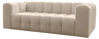 Image de Canapé 3 places Baloo, pour le salon, tissu Tiffany, beige