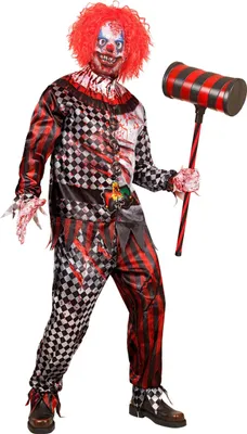 Image de Costume complet de clown  horrifique pour adulte - S