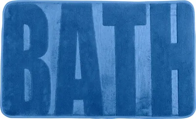 Produktbild von WENKO Badteppich Fjord Blue Duschmatte Matte 50 x 80 cm Badematte Bath Teppich