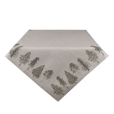 Immagine prodotto di Tovaglia Clayre & Eef 150x250 cm Beige Verde Cotone Abete
