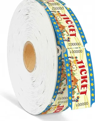 Imagen del producto de Entradas numeradas consecutivamente, 1000 unidades, de 2 x 5 cm, para eventos