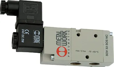 Produktbild von Riegler 3/2-Wegeventil, elektropneumat., monostabil, G 3/8, NO, 24 V DC