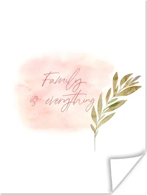 Produktbild von MuchoWow® Poster Familie - Zitate - Sprichwörter - Familie ist alles 120x160 cm - Wandbilder