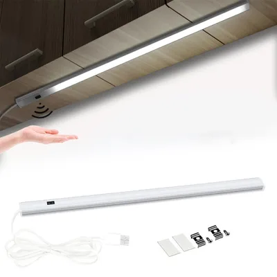 Produktbild von 50cm LED Unterbauleuchte Lichtleiste mit Sensor USB Schrankleuchte Küchenleuchte, Weiß​