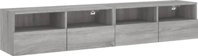 Produktbild von vidaXL TV-Wandschränke 2 Stk. Grau Sonoma 80x30x30 cm Holzwerkstoff