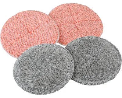 Produktbild von 4er-Set Wischpads: Ersatz-Pads für Akku-Poliermaschine CH9996 - Für streifenfreie Ergebnisse, hochwertig für Parkett, Fliesen, Laminat