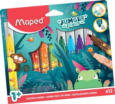 Productafbeelding van maped 846900 maped JUNGLE fever Filzstifte farbsortiert, 12 St.