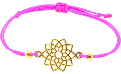 Produktbild von Selfmade Jewelry Armband Damen Roségold Mandala Boho Style Makramee Armbändchen
