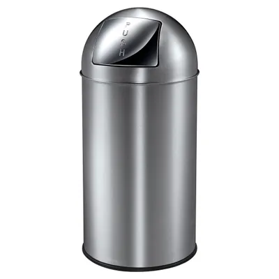 Image de EKO - Pushcan 40 litres - Acier inoxydable - Acier inoxydable mat