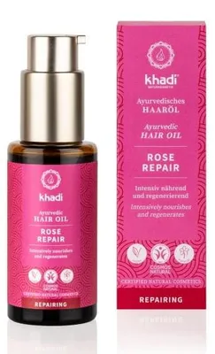OLEJEK DO WŁOSÓW ODŻYWCZY Z RÓŻĄ ECO 50 ml - KHADI