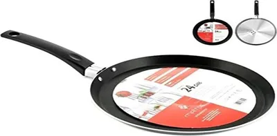 Image de Poêle à crêpes, revêtement antiadhésif, 24 cm, aluminium, noire, métal