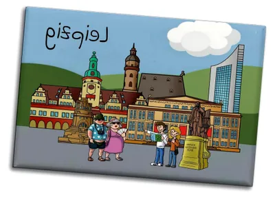 Produktbild von Souvenir Magnet mit Sehenswürdigkeiten von Leipzig