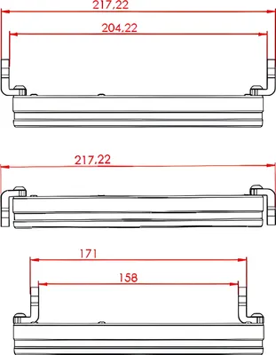 Produktbild von HIGHSIDER CNC-Lampenhaltering FRAME-R1 seitliche Befestigung für