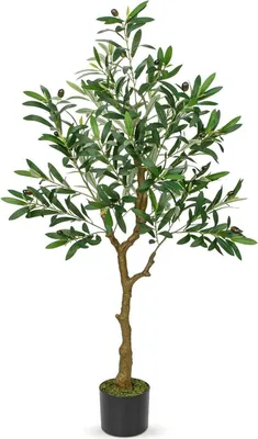 Obrázek produktu pro 120cm umělý olivovník velký v květináči pro vnitřní a venkovní použití