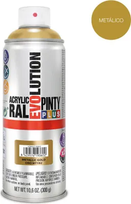 Image de Peinture Aérosol Or Métallique Finition Or Brillant Durable - Pinty Plus