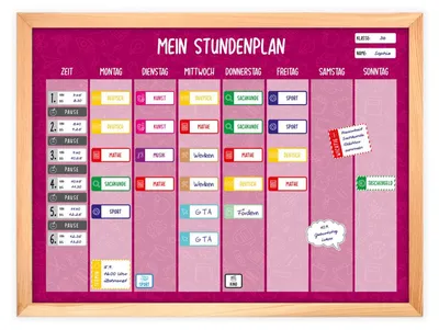 Productafbeelding van Magnetische weekplanner met 90 magneten en een stift