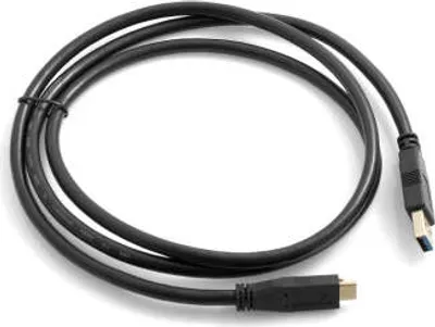 Produktbild von SYSTEM-S USB 3.1 Typ C (male) zu USB A 3.0 (male) Kabel 120cm High Speed Datenkabel Ladekabel mit Feststellschraube