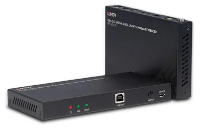 Immagine prodotto di Lindy 100m HDBaseT KVM Extender HDMI 4K60 Cat.6 IR & RS-232 - Digitale/display/video - KVM