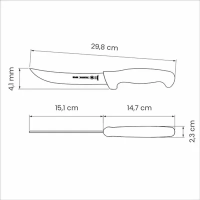 Immagine prodotto di Tramontina PROFISSIONAL Zerlegemesser, Fleischmesser, Messer, Klinge 15.1 cm, Edelstahl, 24604-156