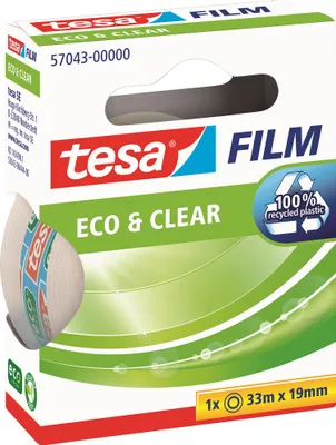Imagen del producto de tesa® 57043-00000-01 Klebefilm Eco & Clear - unsichtbar, 19 mm x 33 m