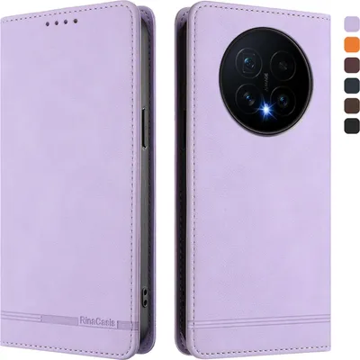 Obrázek produktu pro Pouzdro pro Honor Magic8, retroPolyuretankožené flip pouzdro s stojánkem a přihrádkami na karty Fialový