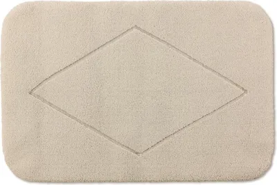 Produktbild von Rhomtuft Badteppich Raute abgerundet Farbe stone Größe 80x160 cm