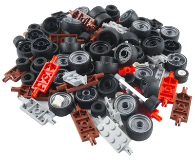 Produktbild von LEGO® City 30 Achsen mit Rädern bunt gemischt - NEU! Teile 90x