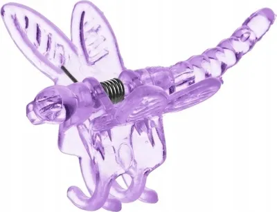 Produktbild von Orchideenclips lila Kunststoff 4 St.