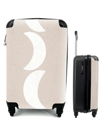 Produktbild von MuchoWow® Koffer Handgepäck Trolley Rollkoffer Kleine Reisekoffer mit 4 Rollen - Mond - Pastell - Text - Zitate - Cabin Size < 55x40x23 cm & 55x40x20 cm - Fotokoffer - Kabinenkoffer - Boardgepäck - Reise-Box - Reisekoffer - Reisegepäck - Koffer mit Bild - Trolley für Kinder