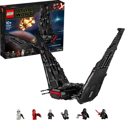 Produktbild von LEGO 75256 Star Wars Kylo Rens Shuttle, Raumschiff-Bauset mit 2 Spring Shootern, Der Aufstieg Skywalkers Kollektion