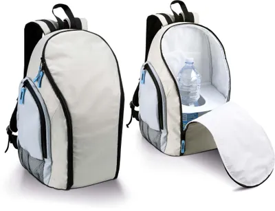 Produktbild von Kimood Kühlrucksack Rucksack Kühltasche Picknick Isoliertasche Thermo, Größe:U, Farbe:Navy/Sky Blue