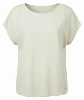 Produktbild von Jack Wolfskin Shirt Linen Look Top Damen kurzarm Bluse Grau Größe S