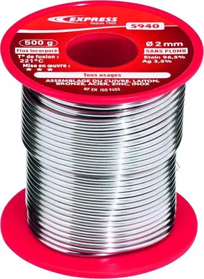 Produktbild von Lötzinn - Lötmaterial - Bleifreies Löten - Silberanteil - 2 mm