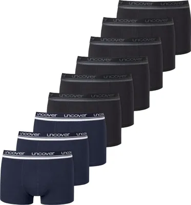 Produktbild von uncover by Schiesser 9er Pack Basic Retro Short / Pant Shorts mit Logo-Webgummibund, Komfortabel und formstabil, In perfekt sitzender, elastischer Single-Jersey-Qualität