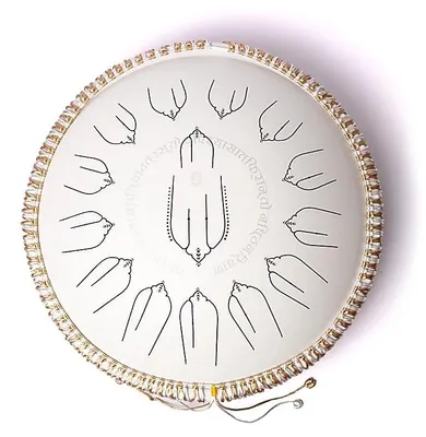 Immagine prodotto di Hluru Handpan/tongue Drum Hybrid 15 note Curdo minore - ±35,5 cm