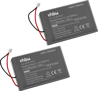 Produktbild von vhbw 2x Akku kompatibel mit Sony PS4 Dualshock Controller V2 Controller (800 mAh, 3,7 V, Li-Ion) Weiß