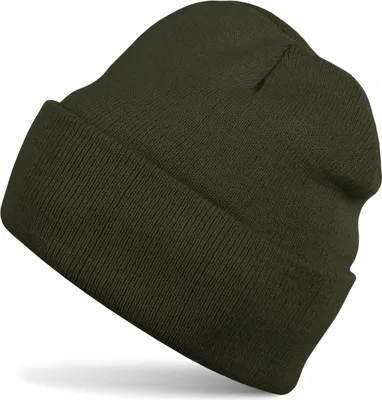 Produktbild von styleBREAKER Uni Beanie Mütze einfarbig | Klassische Feinstrick Winter Strickmütze mit breitem Umschlag | Elastische Beanie in vielen Farben für Damen und Herren