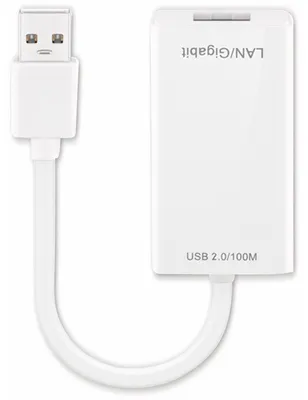 Produktbild von Goobay USB 2.0 Fast Ethernet Netzwerkkonverter, zum Anschluss eines PC/MAC mit USB-Anschluss an ein Ethernet Netzwerk