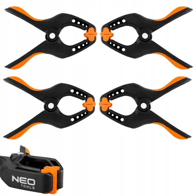 Produktbild von NEO TOOLS Klemmzwingen 4er Set - 6 Zoll (150 mm) - Federzwingen mit starker Spannkraft