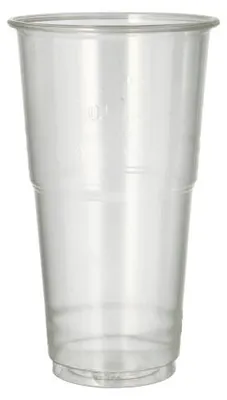 Produktbild von 1920x PLA-Becher, Kaltgetränkebecher, "pure" 0,5 l glasklar mit Schaumrand Plastikbecher