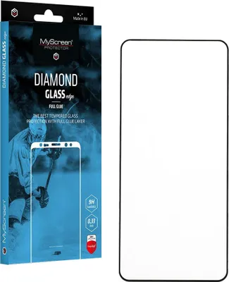 Produktbild von Gehärtetes Glas für Xiaomi Poco X6, MyScreen Diamond Glass Edge FG, Schwarzer Rahmen