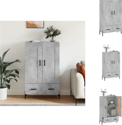 Produktbild von vidaXL Highboard Betongrau 69,5x31x115 cm Holzwerkstoff - Sideboards