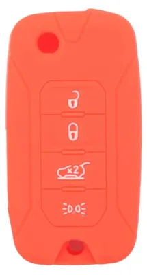 Silikonhülle für JEEP Renegade 4-Tasten-Fernbedienung Orange