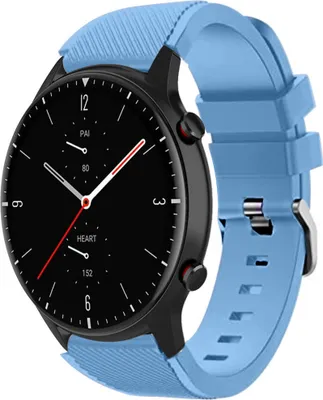 Produktbild von Strap-it Amazfit GTR 2 Silikonarmband (SandBlau)
