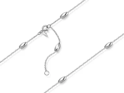 Produktbild von SILBERKETTEN STORE Bauchkette Anker 1,4mm mit Oliven - 925 Silber, Länge wählbar - 75cm