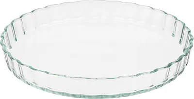 Produktbild von Obstbodenform aus Glas, ca. 26 x 3,5cm, 1,3L, hitzebeständig (-40°C bis 300°C), gefrier- und spülmaschinengeeignet