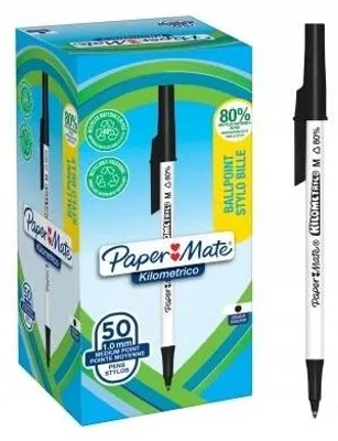 Produktbild von Paper Mate Kilometrico Kugelschreiber Schwarz 1,0 mm 50 Stück